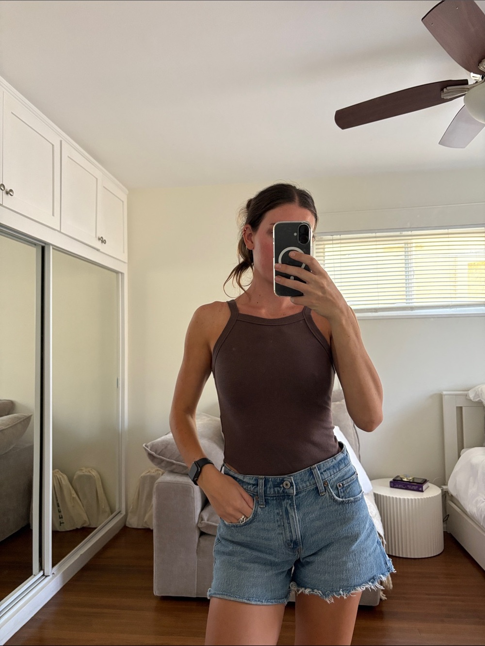 Princess Polly Chocolate Brown Halter Slim Tank Top
